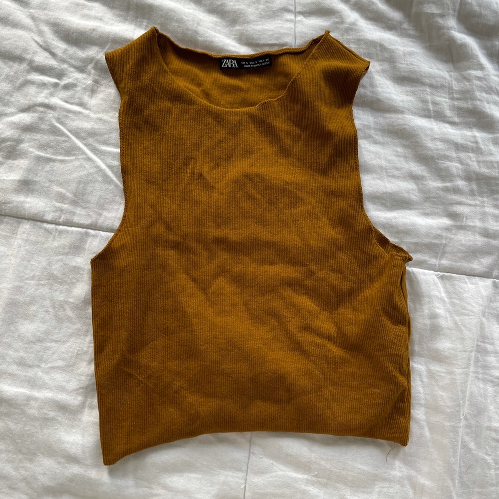 Burnt orange crop top